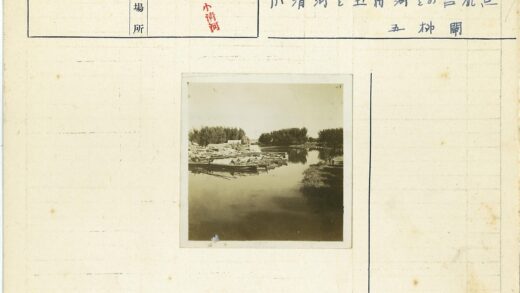 河岸停船绿树行人景.jpg