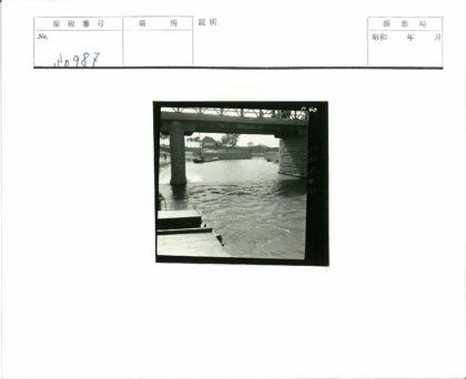 河流桥梁与村庄船只风景.jpg