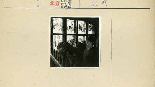 男子与木马雕像窗前景观.jpg