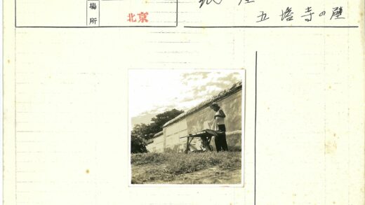 男子与独轮车石墙风景.jpg