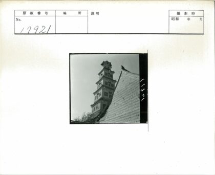砖墙斜倚高塔晴空树影.jpg