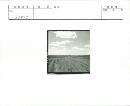 荒原轮胎痕迹与远山建筑.jpg