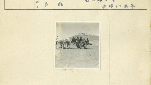 贫瘠土地上的马车与远山建筑.jpg