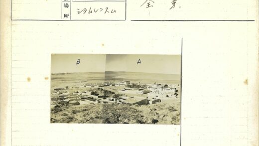 贫瘠村庄全景平顶房山丘树木.jpg