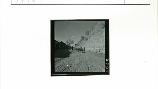 马车行人街景石墙树木.jpg