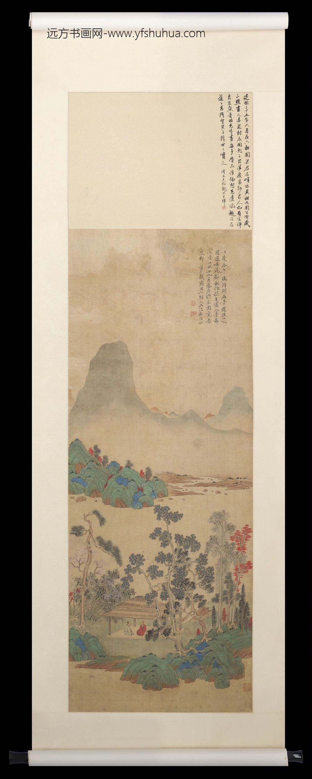 黎简赤花村庄图轴