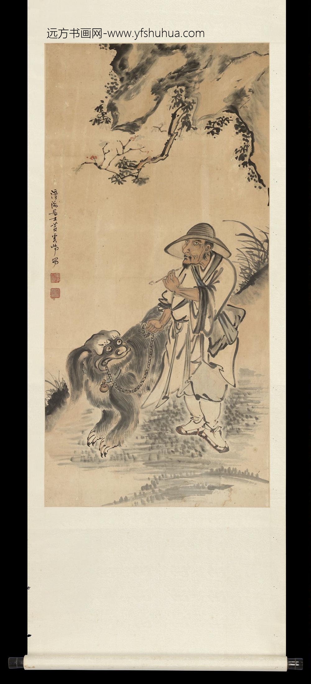 黄炳伏貘图中堂