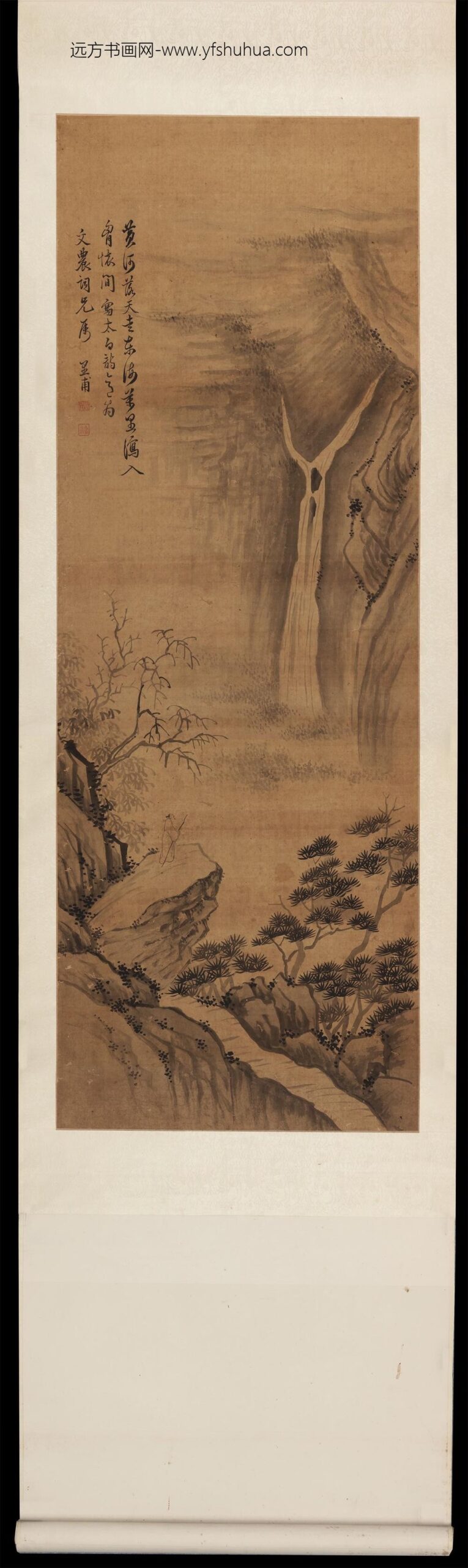 谢兰生山水立轴