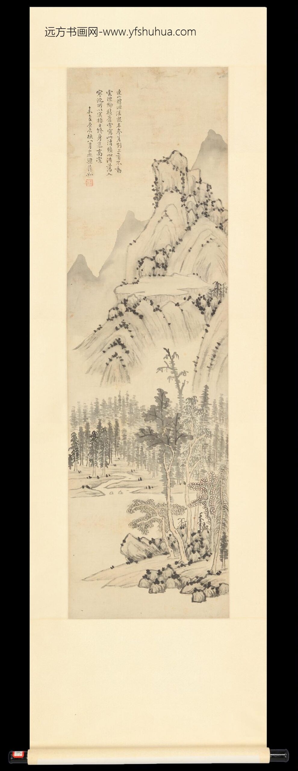 梁蔼如山水立轴