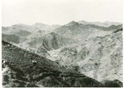 【jpg清晰版】1944年骡马行进在通往延安的山路上.jpg