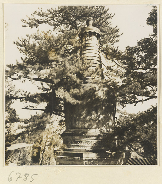 【JPG清晰版】大觉寺的佛塔和松树
