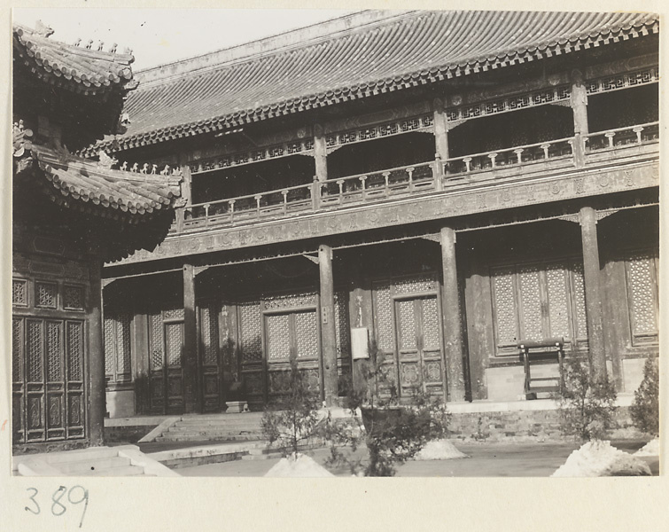 【JPG清晰版】万寿寺两层寺庙建筑立面