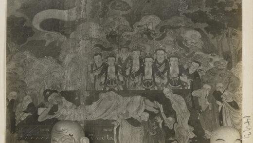 【jpg清晰版】前门寺庙或关帝庙的罗汉头部和壁画细节显示卧佛.jpg