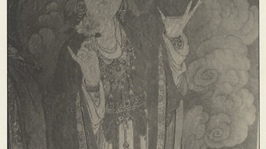 【jpg清晰版】北墙明代壁画细节展示帝释天的一名侍女.jpg