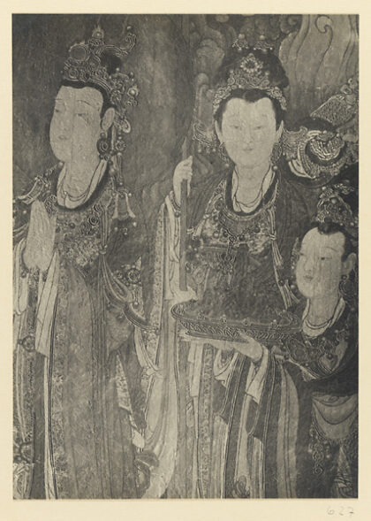 【jpg清晰版】北墙明代壁画细节展示帝释天祈祷和两名侍女.jpg