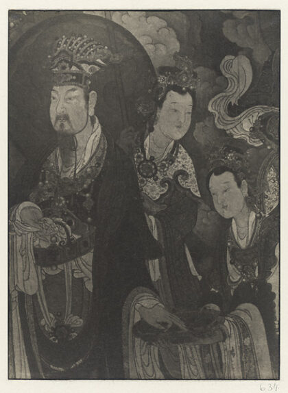 【jpg清晰版】北墙明代壁画细节展示梵天和两名侍女.jpg