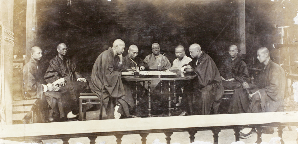 【JPG清晰版】广州华林寺五百罗汉堂内Buddhistmonks对弈围棋