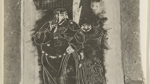【jpg清晰版】慈寿寺塔浮雕细节展示铭文和两个持剑人物.jpg
