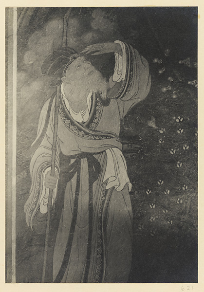 【jpg清晰版】明代壁画细节展示持拐杖的男性形象.jpg
