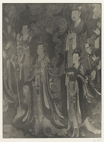 【JPG清晰版】明代壁画细节展示菩萨及侍从