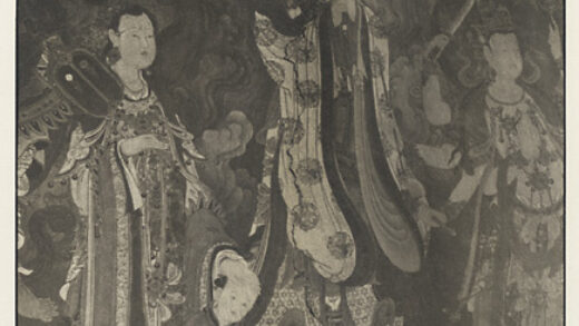 【jpg清晰版】明代壁画细节展示诃利帝母守护儿童和两名菩萨.jpg