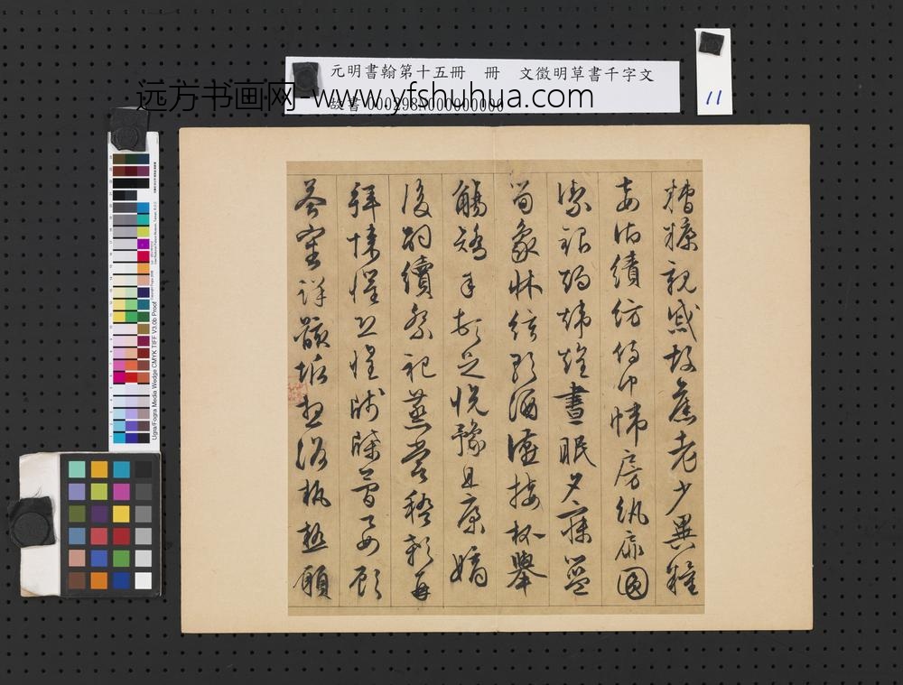 元明书翰第十五册明文征明草书千字文