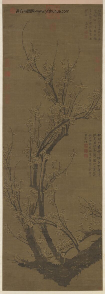元王冕画南枝春早轴.jpg