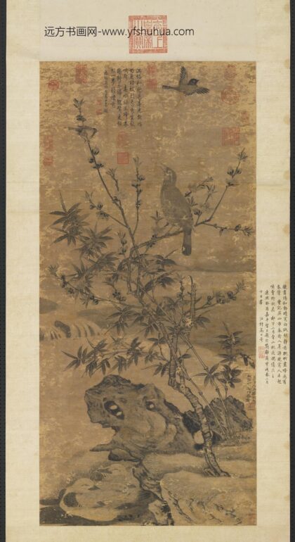 元王渊桃竹春禽轴.jpg