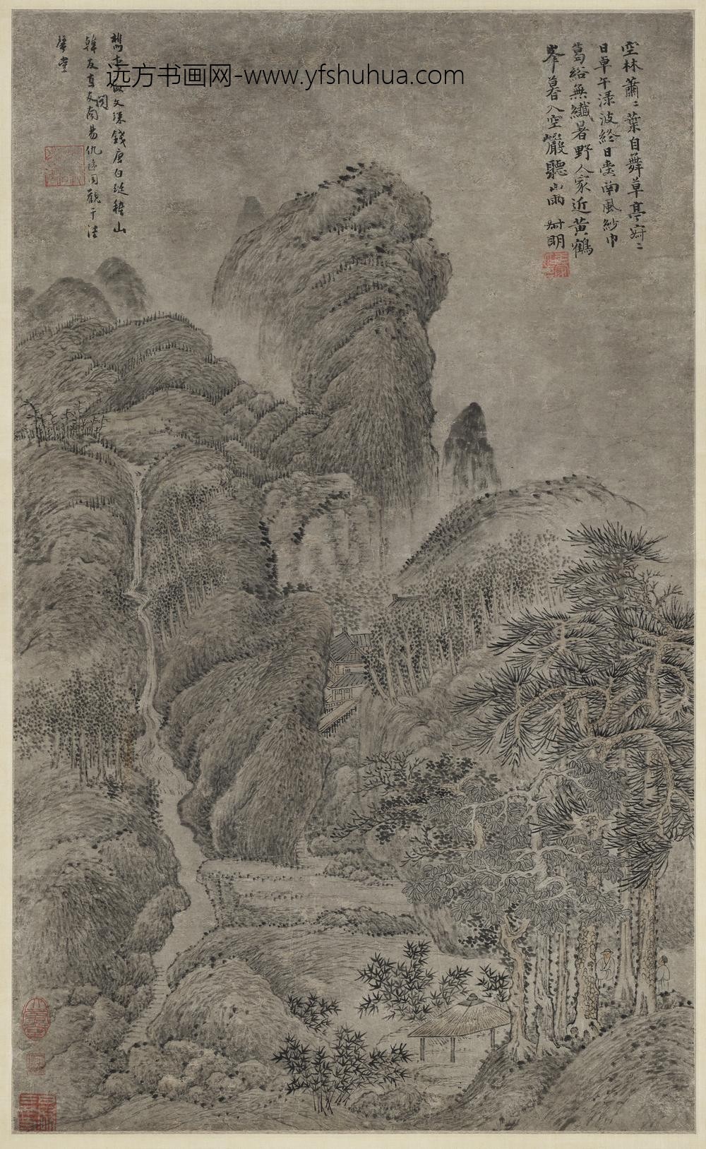 元王蒙山水轴元王蒙山水轴