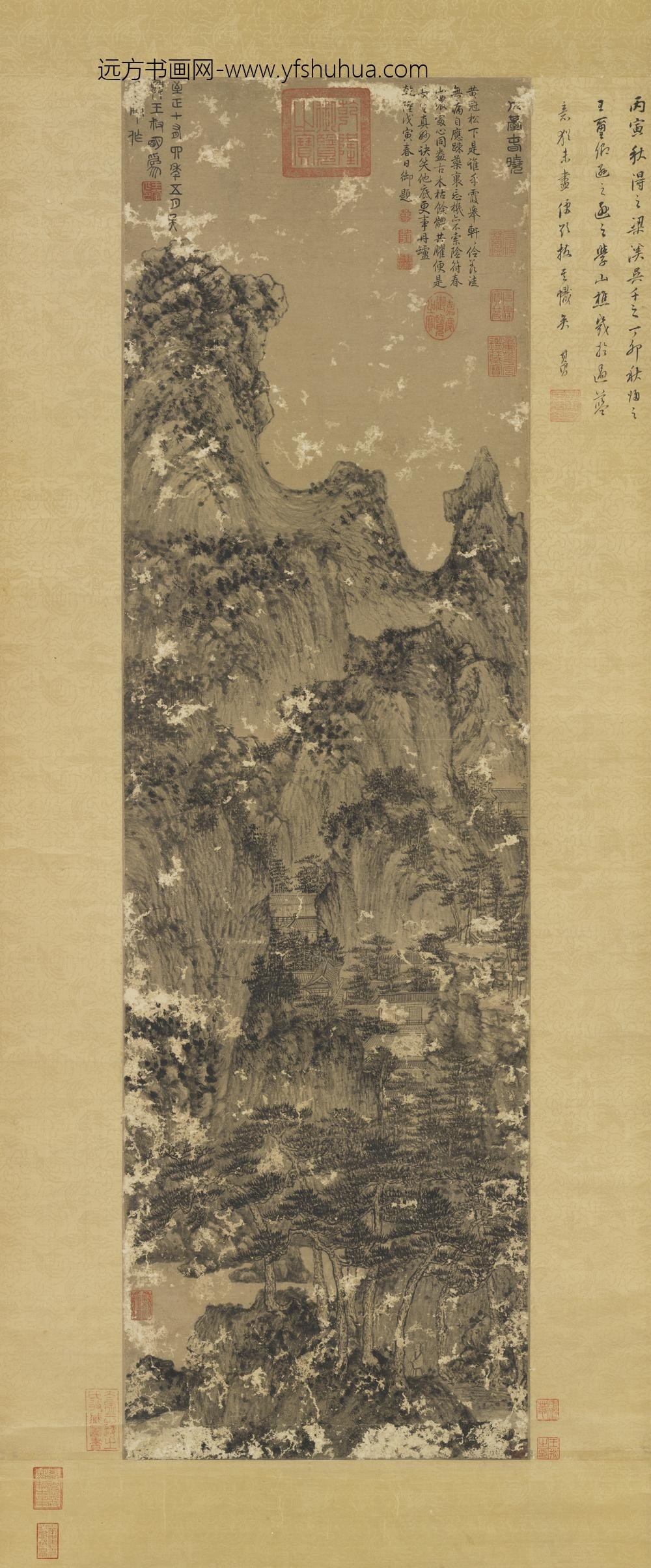 元王蒙画丹台春晓轴
