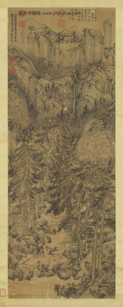 元王蒙画山中归隐图轴.jpg