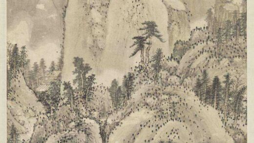 元王蒙画荆溪湿翠轴.jpg