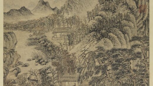 元王蒙秋林万壑图轴.jpg