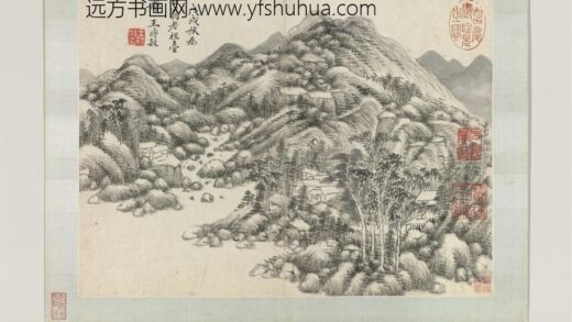 国朝五家画山水册清王时敏丛岩密树.jpg