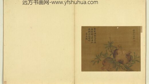 宋元人真迹册元王渊画石榴.jpg