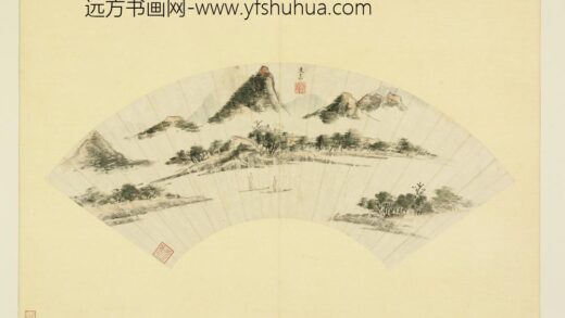 明人便面画册（一）册明文嘉云山图.jpg