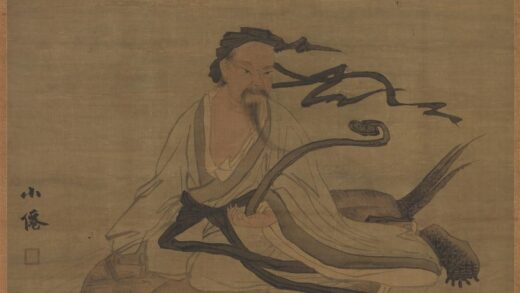 明吴伟画北海真人像轴.jpg