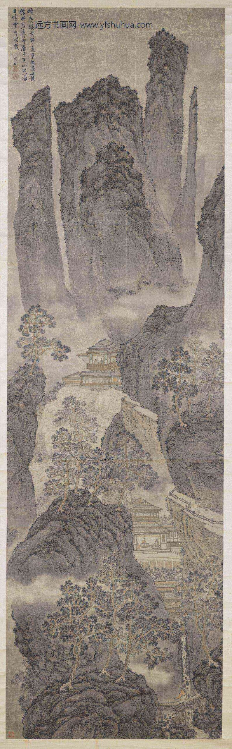 明吴彬山水轴