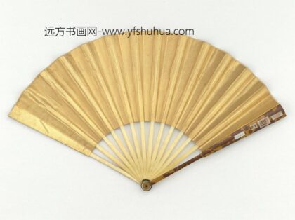 明吴彬画万木秋山成扇 1.jpg
