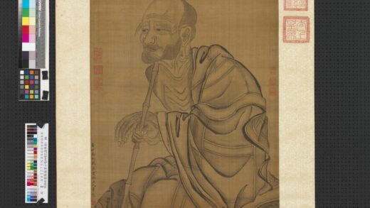 明吴彬画罗汉（第七嘎纳嘎巴萨尊者）轴.jpg