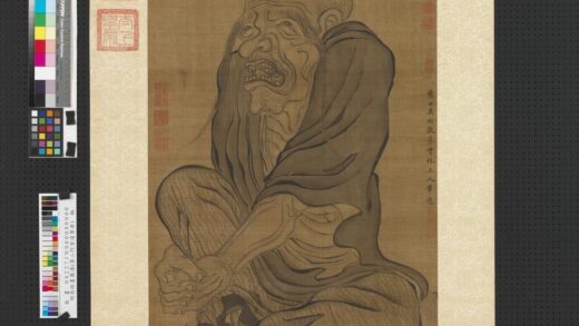 明吴彬画罗汉（第二阿资答尊者）轴.jpg