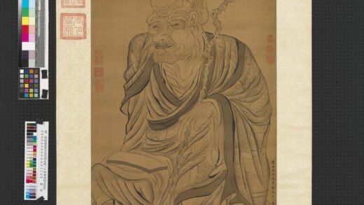 明吴彬画罗汉（第十二毕那楂拉拔哈喇錣杂尊者）轴.jpg
