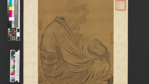 明吴彬画罗汉（第十五锅巴嘎尊者）轴.jpg