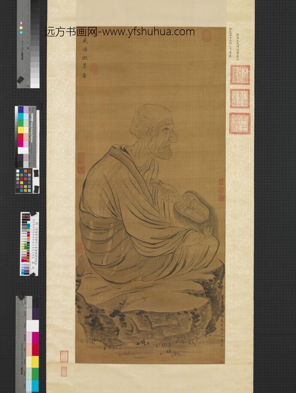 明吴彬画罗汉（第十五锅巴嘎尊者）轴