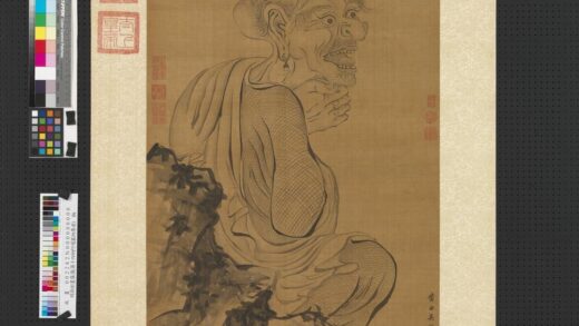 明吴彬画罗汉（第十四纳阿噶塞纳 马恩省尊者）轴.jpg