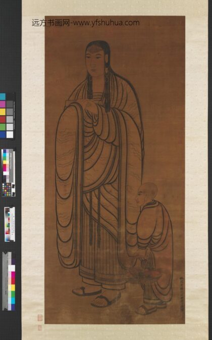 明吴彬画鱼篮观音轴.jpg