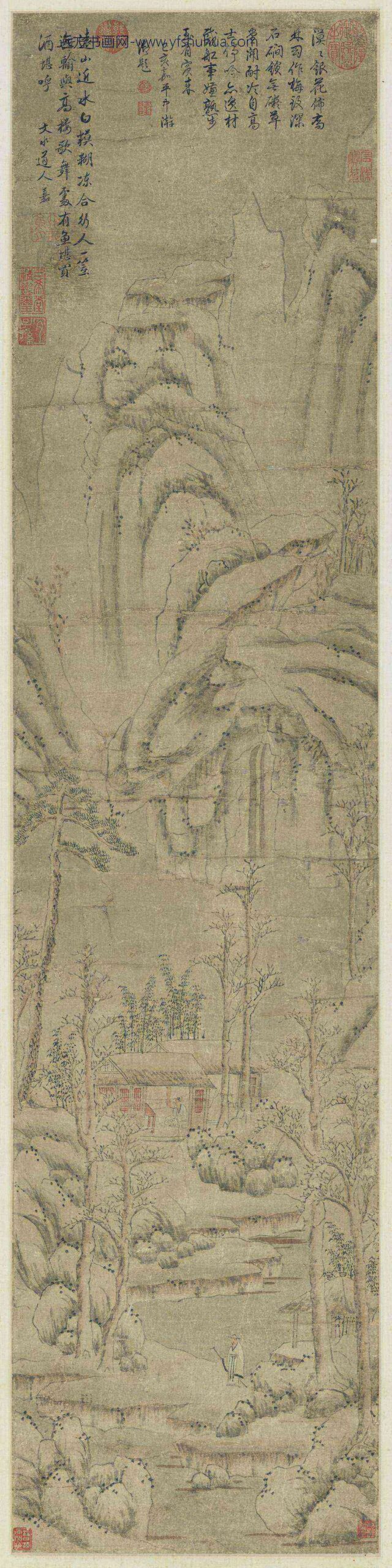 明文嘉画山水轴