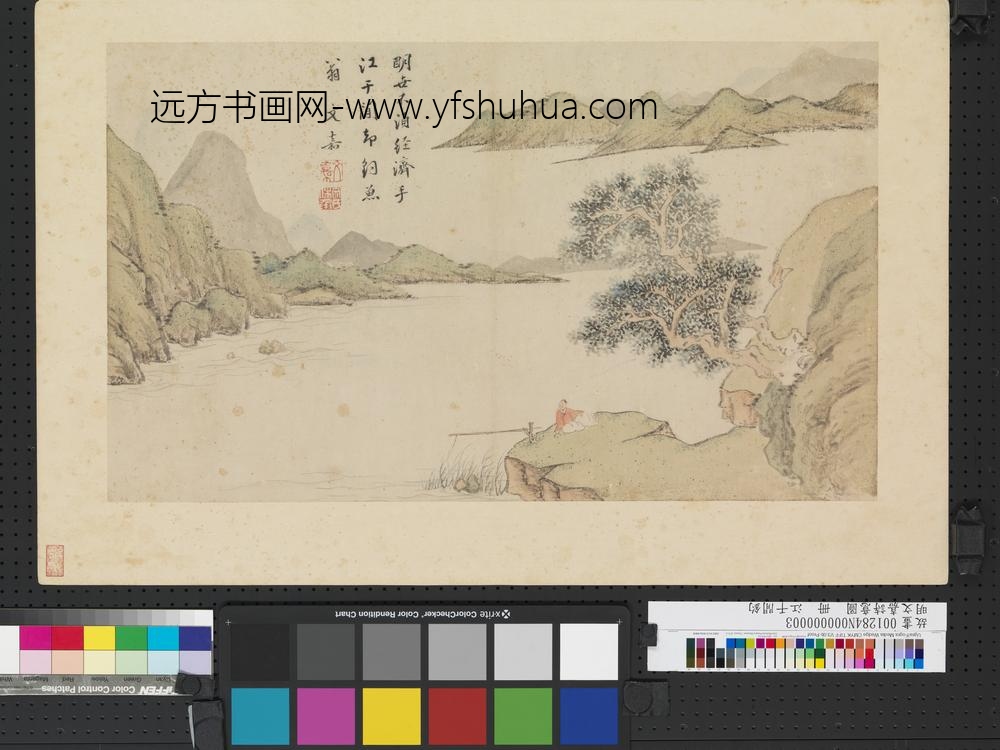明文嘉诗意图册江干闲钓