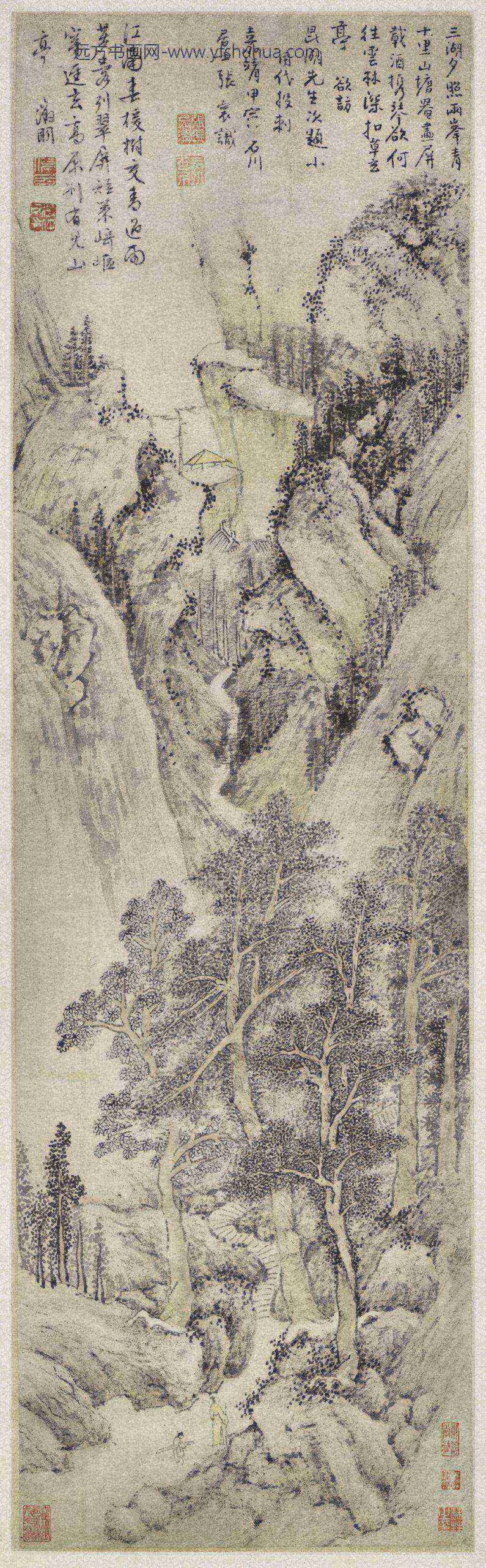 明文征明山水轴
