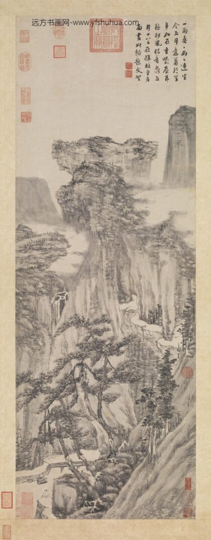 明文征明松下听泉图轴.jpg